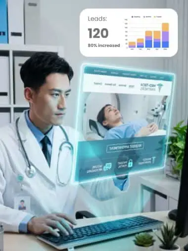 Cloudezz Build Medical Holographic WordPress Website, increased 80% in leads